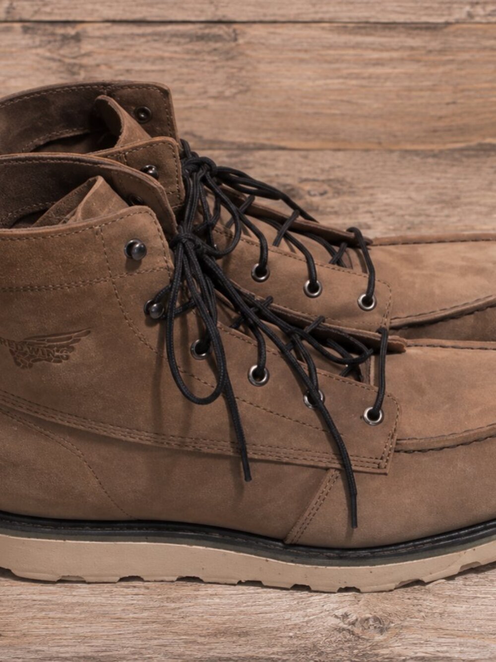 Red Wing Traction Tred Lite Safety Toe Work Boots Men’s 11 Oiled Nubuck Brown